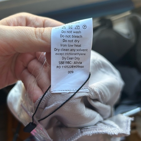 NWOT house of CB ALIVIA O GREY SATIN TROUSERS - Picture 11 of 16